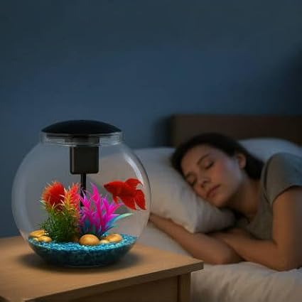 SW PRODUCTS 3-Gallon Aquarium Starter Kit, Ideal for Betta Fish and Other Tropical Fish, Includes Power Filter, LED Light, Hood, and Illustrated User Set Up Guide, Impact-Resistant Plastic