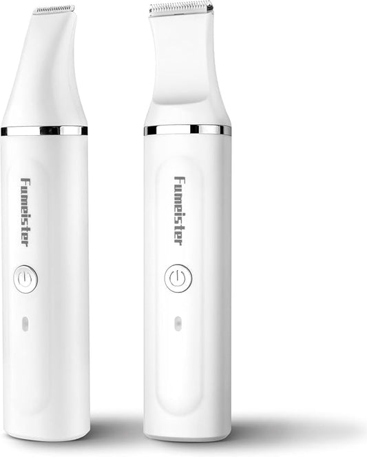 Dog Clippers for Grooming, Cordless Waterproof Dog Hair Trimmer with Type-C Charging, Low Noise for Trimming Cats & Dogs' Specific Areas Around Paws, Eyes & More (White)