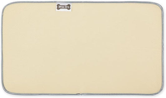 Bone Dry Machine Washable, Ultra Absorbent Pet Mat, 14x24, Gray Trellis Print