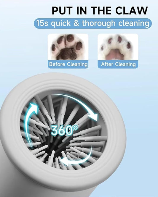 Automatic Dog Paw Cleaner for Dogs,Electric Dog Foot Paw Washer Cup and Massager,2 Speeds for Thorough Cleaning and USB Rechargeable,Pet Paw Feet Cleaner for Small Medium Dogs Cats (Blue)