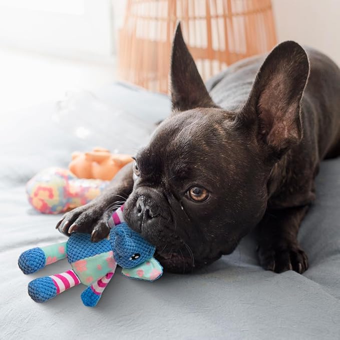 Indestructible Dog Toy, 2026 New Durable Squeak Dog Toys Stuffed Plush, Dog Toy with Squeaker, Squeaky Chew Toy for Small Medium Large Dogs Puppy Teething Toys (Little Elephant)