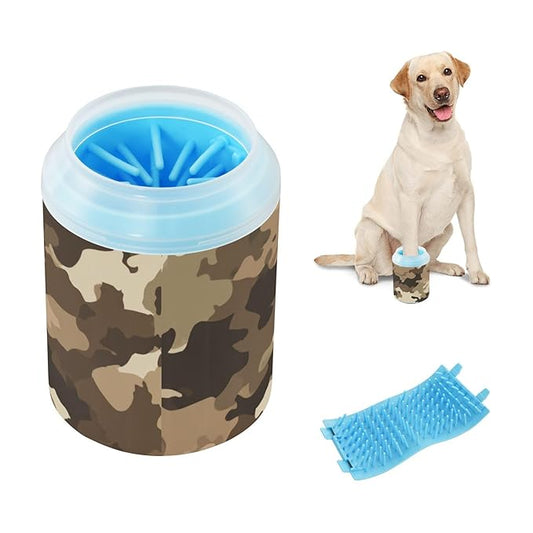Dog Paw Cleaner Mudbuster Dog Foot Washer for Small Medium Large Dogs Cats Premium Pet Supplies Brown Military Camouflage
