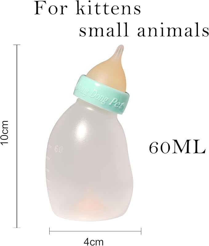 Doggiema Kittens Feeder Bottle, Silicone Feeding Nipple and Syringes for All Breed Kittens and Small Animals Dongdong pet