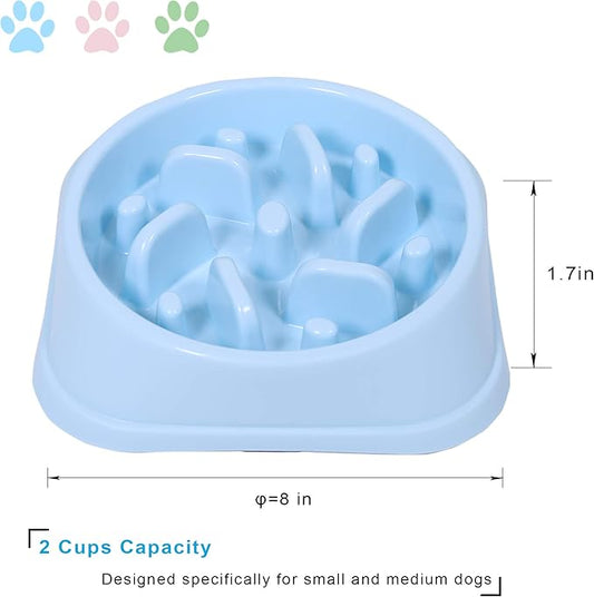 UPSKY Slow Feeder Small Dog Bowl - Anti-Slip Puzzle Bowl Feeder, Interactive Bloat Stop, Anti-Choking
