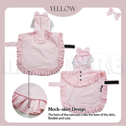 MAMORE Dog Raincoats, Waterproof Dog Rain Jacket with Clear Hood, Adjustable Reflective Lightweight Breathable Pet Rain Poncho for Small Medium Large Dogs (Pink, Large)