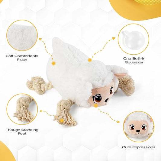 Sedioso Large Dog Squeaky Toys, Stuffed Animal Dog Chew Toy, Durable Plush Toy for Puppy, Small, Middle, Large Dogs