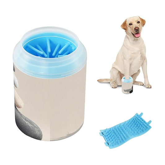 Dog Paw Cleaner Washer Cup Stones Print for Muddy Pet Foot 1 Pack