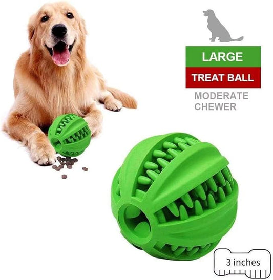 Dog Ball Toy - Interactive Dog Enrichment, Mental Stimulation Treat Embedding Rubber Ball Reduce Boredom (3 inches)
