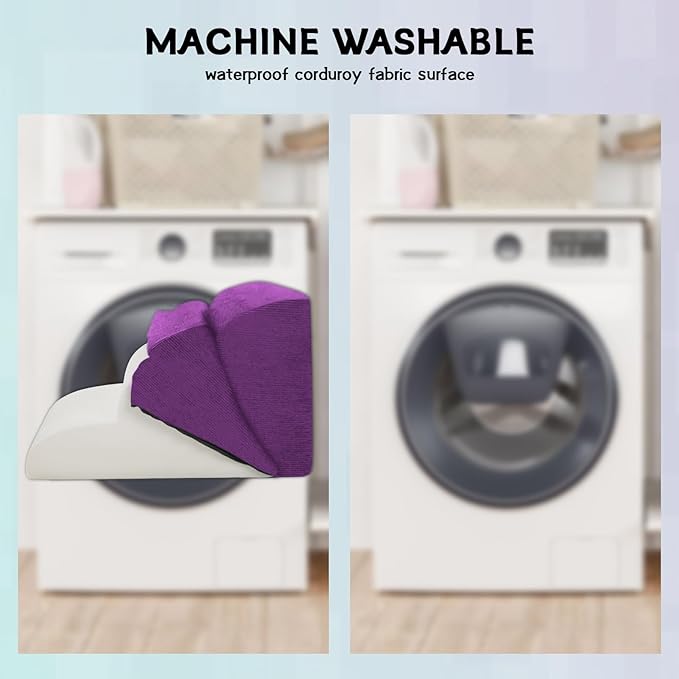 Dog Steps for Small Dogs, 3-Step Dog Ramp and Stairs for High Beds and Sofa, Non-Slip Pet Stairs Removable and Easy to Clean Cover, Purple