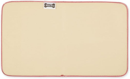 Bone Dry Machine Washable, Ultra Absorbent Pet Mat, 14x24, Rose Trellis Print