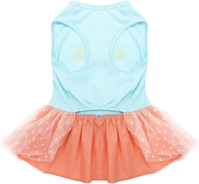 cyeollo Easter Dog Dresses Cute Cartoon Eggs Tulle Dress Holiday Dog Clothes for Small Dogs