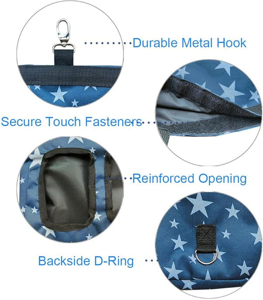 Hanging Hay Feeder Bag for Guinea Pigs, Bunnies, Chinchillas. Stars