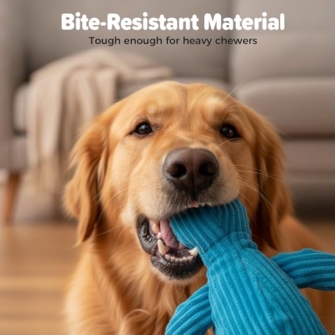 Duck Dog Toy, 2026 New Cute Yellow Stuffed Calming Duck Dog Toys with Soft Squeaker, Interactive Dog Toys for Aggressive Chewers (Green+Purple)