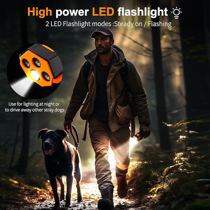 2025 NEW Upgraded Dog Bark Deterrent Devices Long Range Ultrasonic Rechargeable Anti-Barking Device Correct Your Dog's Bad Behavior Better Than Shock Collars or Dog Training Collars With Free Clicker