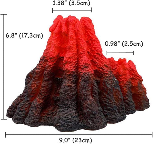 S-Lifeeling Tank Decoration Volcano Ornament Aquarium Decorations Volcanic Stone for Fish Tank (L)