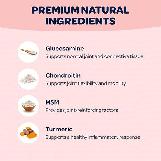 Hip and Joint Chews for Dogs | Dog Glucosamine Chews for Comfort & Mobility with Chondroitin MSM & Turmeric | Dog Joint Supplement for All Ages & Sizes | NASC Certified & Made in The USA | 90 Chews