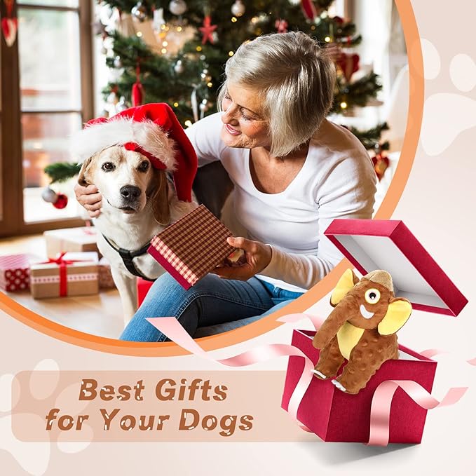 Letsmeet Dog Toys Durable Squeaky Plush Dog Toy for Puppy Teething Dog Chew Toys for Small, Middle, Large Dogs