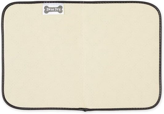 Bone Dry Machine Washable, Ultra Absorbent Pet Mat, 12x18, Gray Lattice