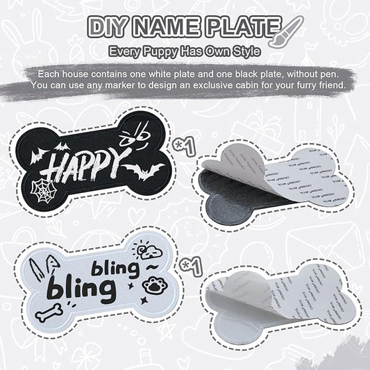 Jiupety Indoor Dog House with Frame, Large Dog Cave Bed, Insulated Cozy, Suitable for 15-30 lb, Large (20"×18"×18"), Gray