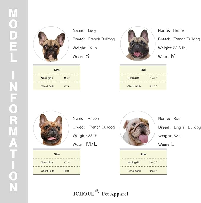 iChoue French Bulldog Vest Harness and Leash Set Adjustable No Pull Soft Padded with Locked Buckle for Frenchie Pug English Boston Terrier Dogs, Coffee Bean, Small