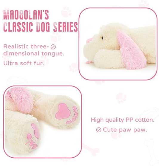MaoGoLan Giant Stuffed Puppy Dog Big Plush Extra Large Stuffed Animals Soft Plush Dog Pillow for Girls Kids 31 inch