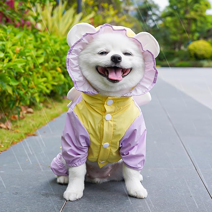Pet Dog Raincoats Suitable for Large and Small Dog Clothes Windproof and Waterproof Puppy Rainwear