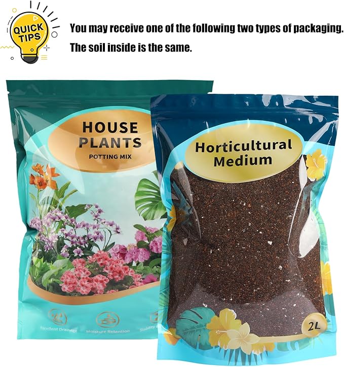 Potting Soil Mix 10qt for Indoor Plants, Organic Houseplant Soil Well Draining Dirt Ready to Use, Fit for House Plant Like Pothos, Philodendron, Monstera, African Violet