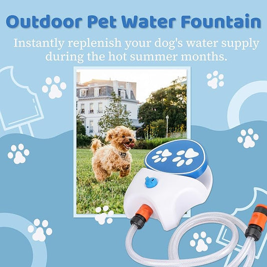 Gugxiom Outdoor Pet Water Fountain, Step On Dog Water Fountain, Dog Water Toy, Water Dispenser System for Fresh Water