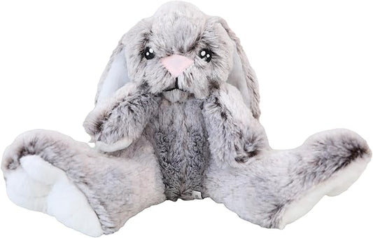 GOOC Kawaii Stuffed Fluffy Rabbit Animal Sitting Bunny Plush Toy Big Feet Rabbit Plushies Gray Fuzzy Bunny Doll Gift for Kids or Lover 10 Inch