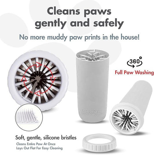 Dexas MudBuster Portable Paw Cleaner for Dogs, Large, Bright White Special Edition, Premium Pet Supplies and Accessories