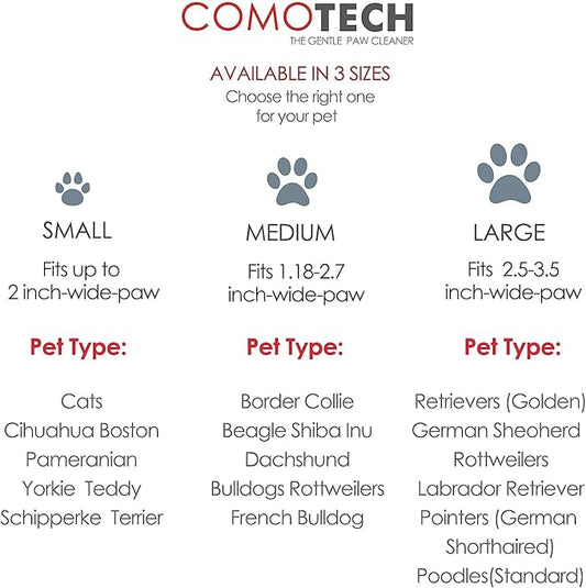 Professional 7 in 1 Dog Paw Cleaner for Dogs & Cats - Includes 1 Portable Paw Washer, 1 Bath Brush, 2 Dog Toothbrushes and 3 Absorbent Towels Note: Fits Paws 1.5 to 2.5 Inches Wide (Medium, Grey)