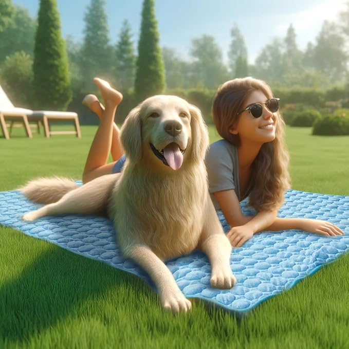 Dog Cooling Mat for Dogs, Pet Cooling Pad Bed for Dog Easy Washable for All Types of Pets and Perfect for Both Indoor and Outdoor Use, Including Car Seats 40" x 28"