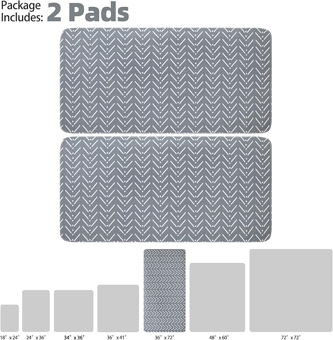 PUPTECK Reusable Dog Pee Pads Washable - Waterproof Puppy Potty Training Pads Whelping Mat, Fast Liquid Absorbing Non-Slip Pet 36" x 72"