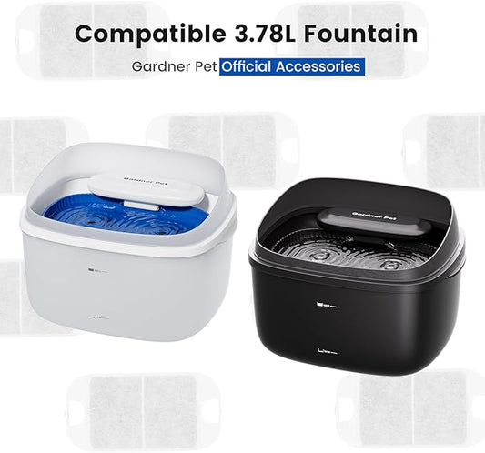 Gardner Pet Replacement Filters for 3.78L Pet Water Fountain, 5-Pack