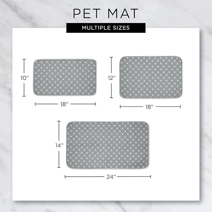 Bone Dry Machine Washable, Ultra Absorbent Pet Mat, 12x18, Rose/Off-White Lattice