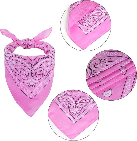 choyaxo Halloween Costumes for Dogs Cat Pet Cowboy Costume Cowboy Hat with Bandana Set for Halloween, Christmas, Holiday, Party, Cosplay (Pink, Medium)