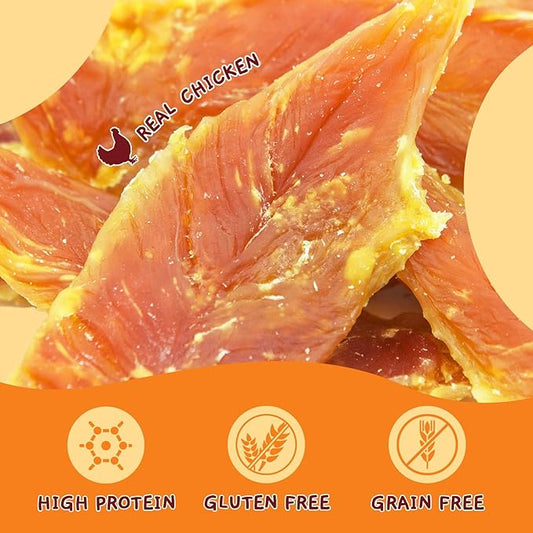 Jungle Calling Dog Treats Chicken Jerky Training Treats, Slow Roasted Snacks for Medium and Large Dogs Chewy Treats 10.6 Ounce (Chicken Jerky)