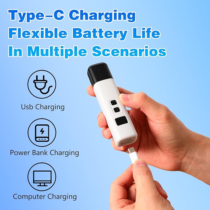 Cat Nail, Safe Cut Cat Nail Trimmer, Electric Pet Nail Grinder with LED Lights, Rechargeable Dog Nail Grinder, Two-Speed with 360° Grinding Settings, Ultra-Quiet&Powerful for All Cats&Dogs (White)