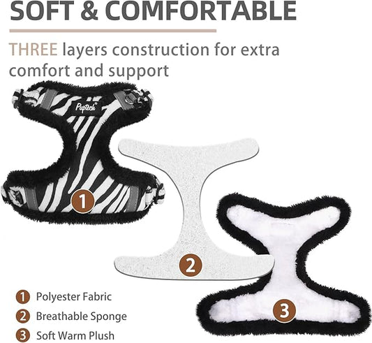 PUPTECK Dog Harness and Leash Set Medium Sized, Step in No Pull Adjustable Puppy Cat Harness Reflective Pet Vest