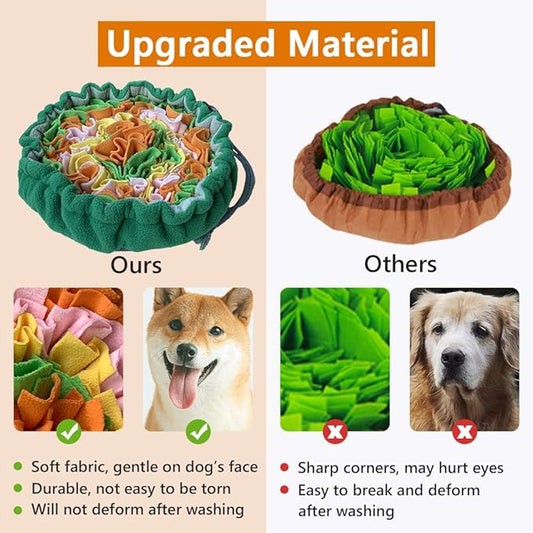 Snuffle Mat for Dogs, Interactive Foraging Puzzle Blanket, Nosework Feeding Bowl Sniffing Pad for Cats Puppies Small Medium Pets