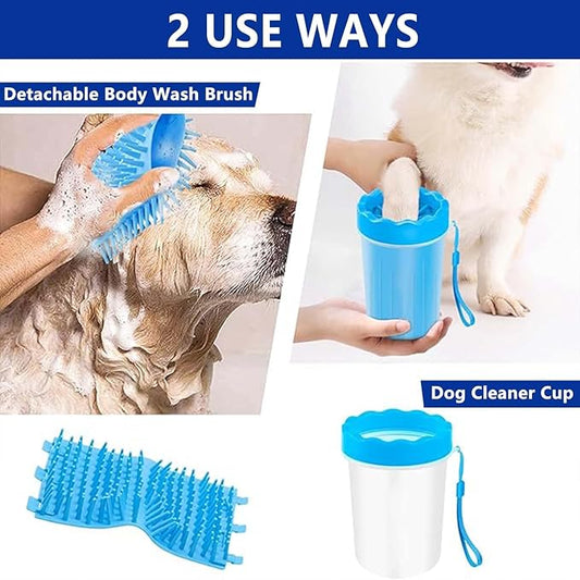Dog Paw Cleaner,Paw Cleaner for Dog,Pets Foot wash Cup-Dog wash paw Cup-Pet Foot Cleaner for Small Medium Large Breed Dogs/Cats Pet Clean Paws Miracle Tool(with 1 Towel& 1Brush)