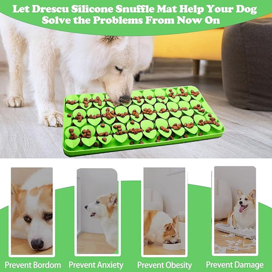 Medium Silicone Snuffle Mat for Dogs, Dog Lick Mat Slow Feeder for Slow Eating,Suction Cups Snuffle Mat for Dogs Large Breed Training Smell,Encourages Natural Foraging Skill,Sniffing