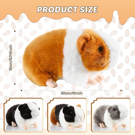 HyDren 4 Pcs 8 Inch Guinea Pig Stuffed Animal Cute Guinea Pig Plush Toy Realistic Stuffed Plushie for Boys Girls Birthday Party Supplies Gifts