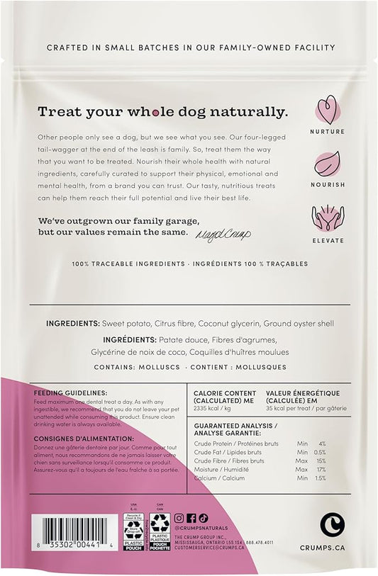 Crumps' Naturals Plaque Busters 3.5" (18ct) 9.0oz/255g Dog Dental Treat (Pack of 2)