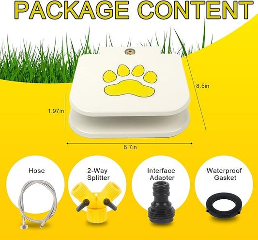 Automatic Dog Water Fountain with Outdoor Portable Design - Lightweight (3.95lbs) Pet Water Dispenser for Large/Small Dogs, Garden-Friendly Stainless Steel Bowl Alternative, Compact & Easy to Refill