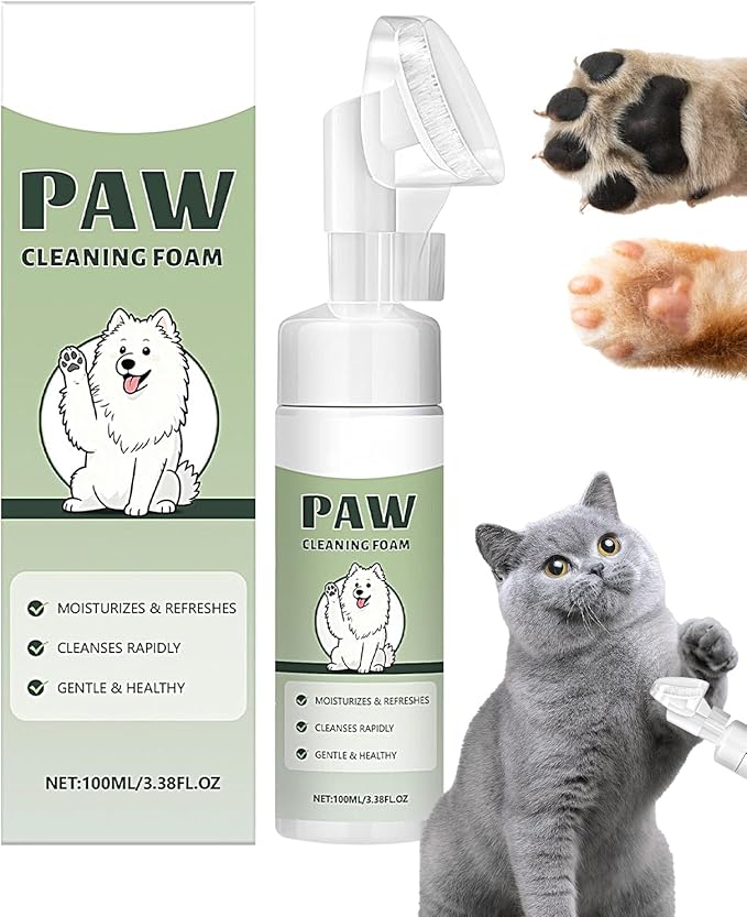 Paw Cleaner - Dog Muddy Feet Grooming Washer, 100ml Silicone Brush Cleaning Supply | Sturdy & Easy-to-Use, Ideal for Puppies Kittens Small Medium Large Breed Travel Walking Bath, 7.09x2.05 Inches