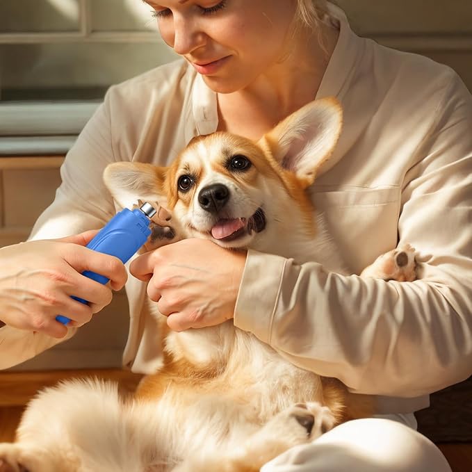 YABIFE Dog Nail Grinder, Dog Nail Trimmers and Clippers Kit, Super Quiet, Rechargeable, for Small Large Dogs Cats Toenail Claw Grooming,3 Speeds