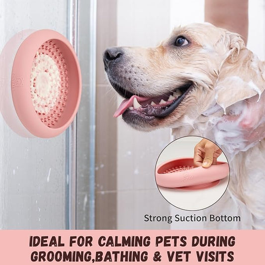 Dog Lick Bowl, Bestalk Anxiety Relief Slow Feeder Dog Lick Mat Treat Dispenser, Non-Slip Licking Bowl Enrichment Toys, BPA Free Silicone, Dishwasher Safe