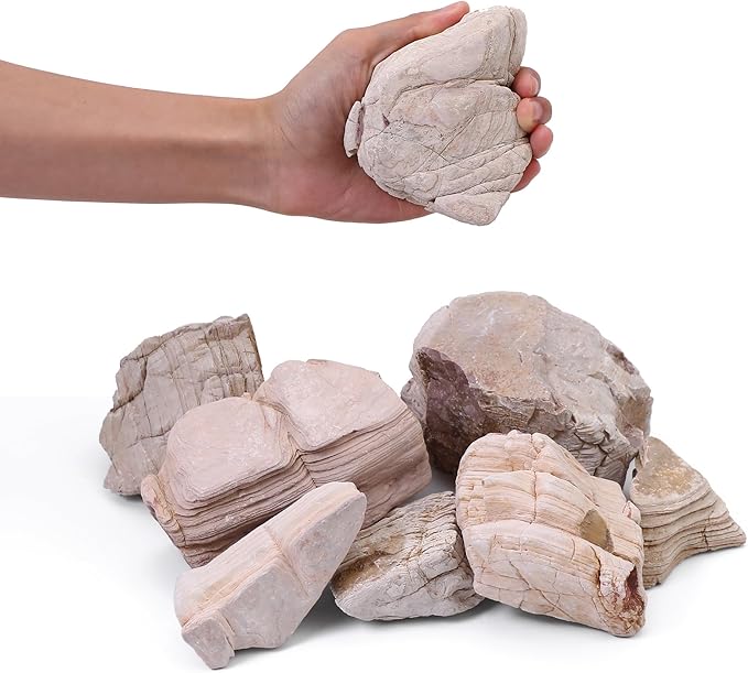 FISCAPE 2-4 Inches Natural Pagoda Rock 10 PCS Aquarium Rocks for Aquascaping, Aquarium Landscaping, Terrariums, Fish Tank Decoration, Vivariums, Paludarium, Reptile and Amphibian Enclosures