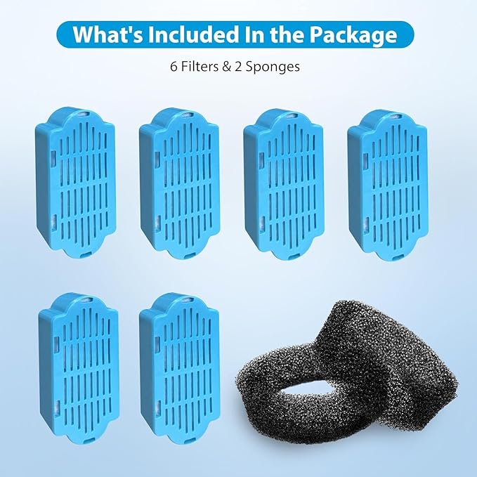 Cat Water Fountain Replacement Filters - for Tomxcute P Series Cat Fountain